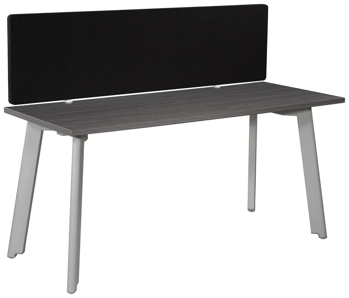 small small desk with privacy panel 14