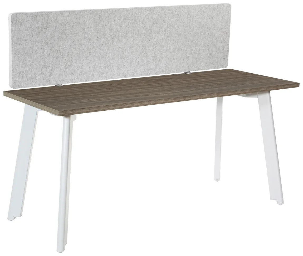 small small desk with privacy panel 12