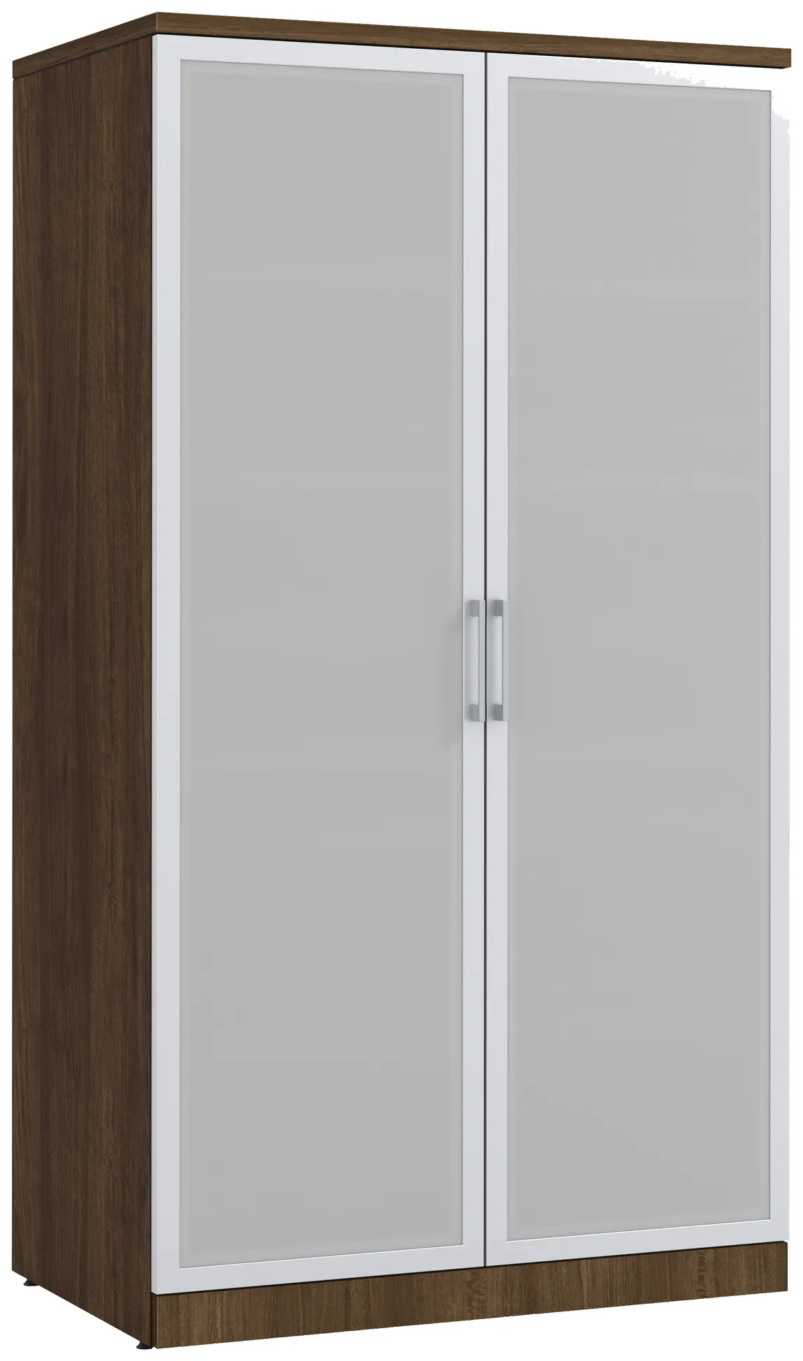 Tall Storage Cabinet with Glass Doors