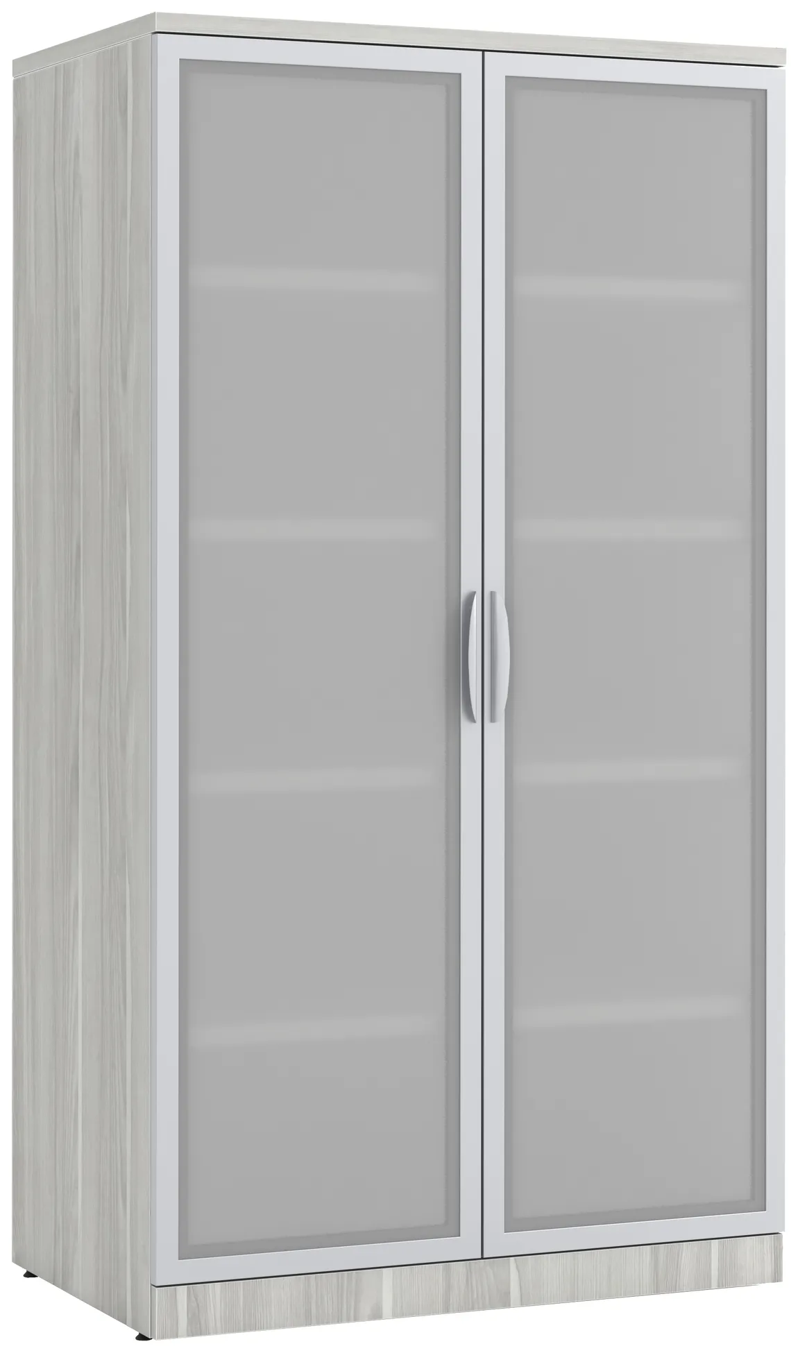 Tall Storage Cabinet with Glass Doors