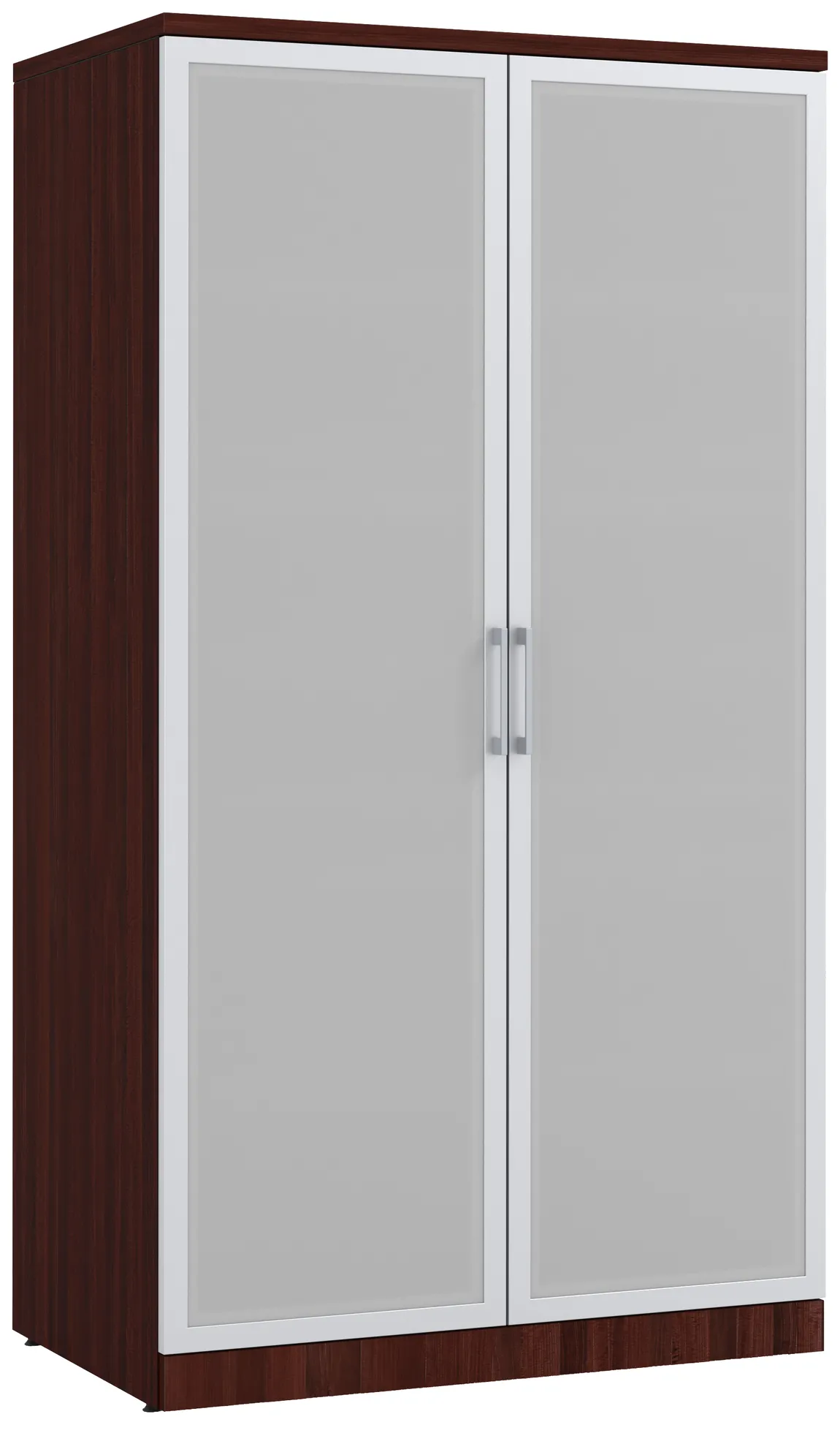Tall Storage Cabinet with Glass Doors