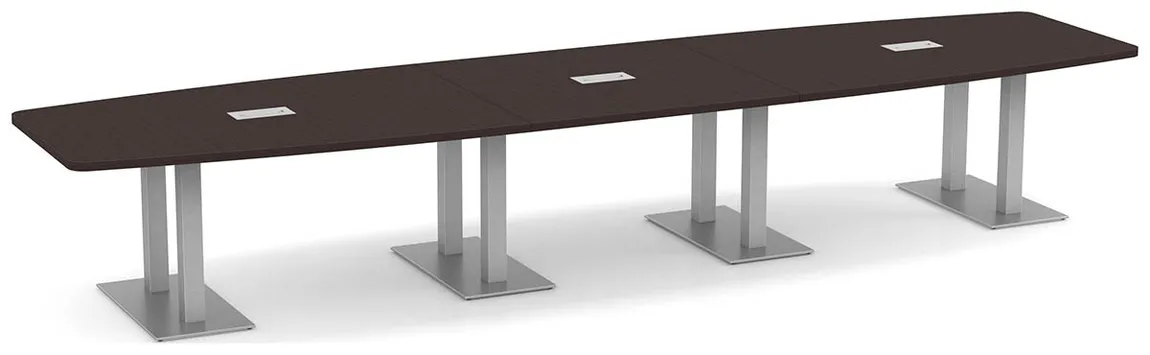 small modern boat shaped conference table 11