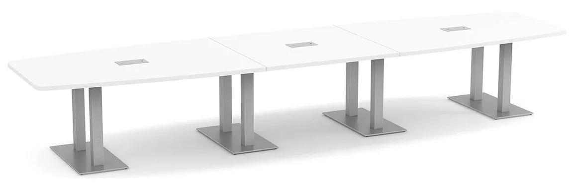 small modern boat shaped conference table 16