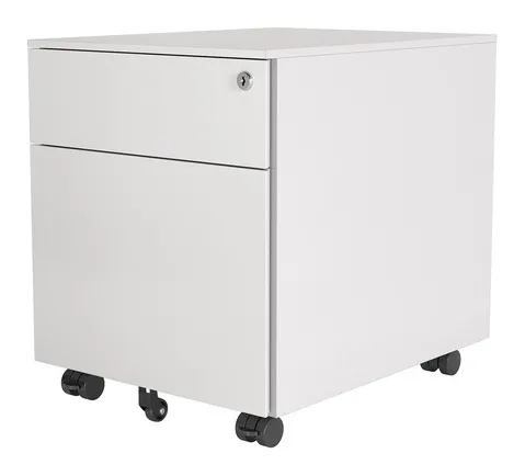 White Mobile Pedestal Drawers - Standard Design