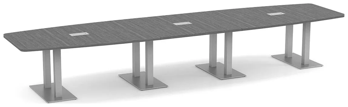 small modern boat shaped conference table 14