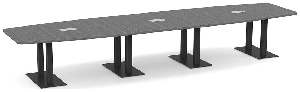 small modern boat shaped conference table 14