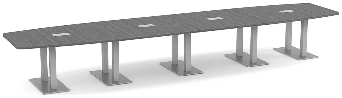 small modern boat shaped conference table 14