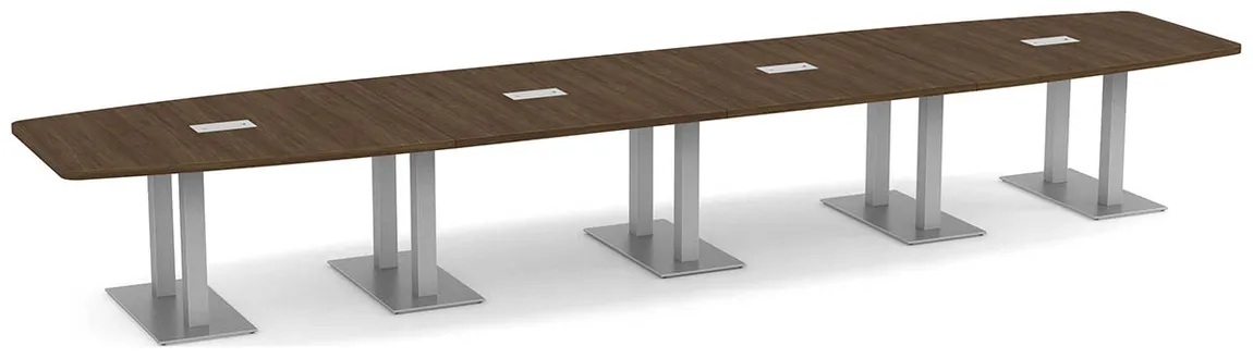 small modern boat shaped conference table 13