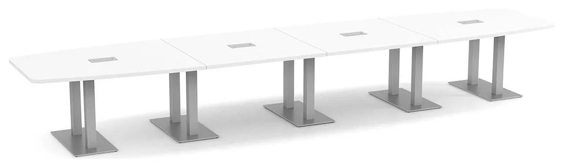 small modern boat shaped conference table 16