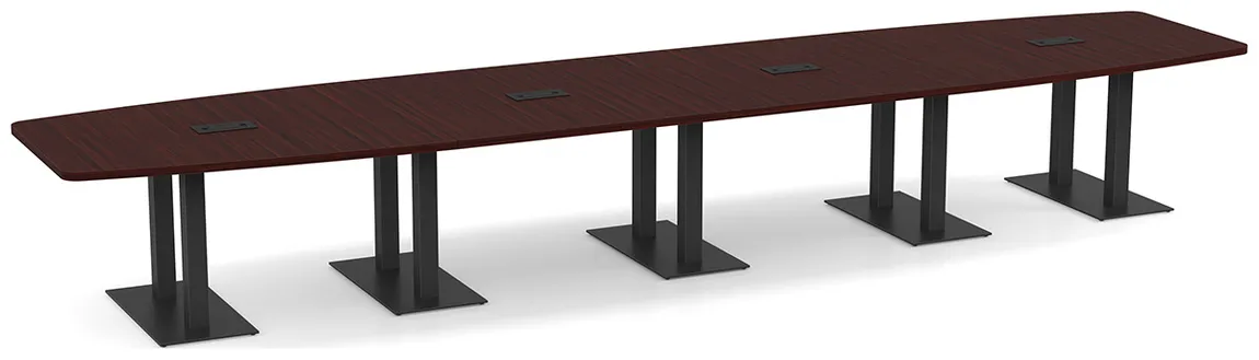 small modern boat shaped conference table 12