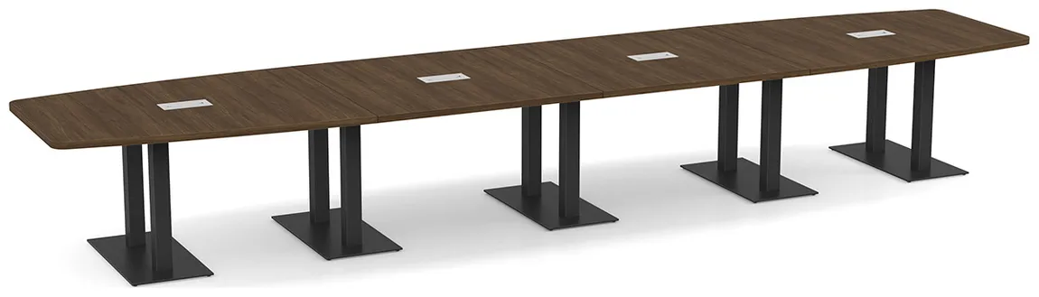 small modern boat shaped conference table 13