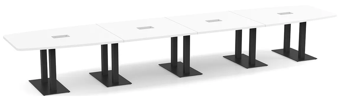 small modern boat shaped conference table 16