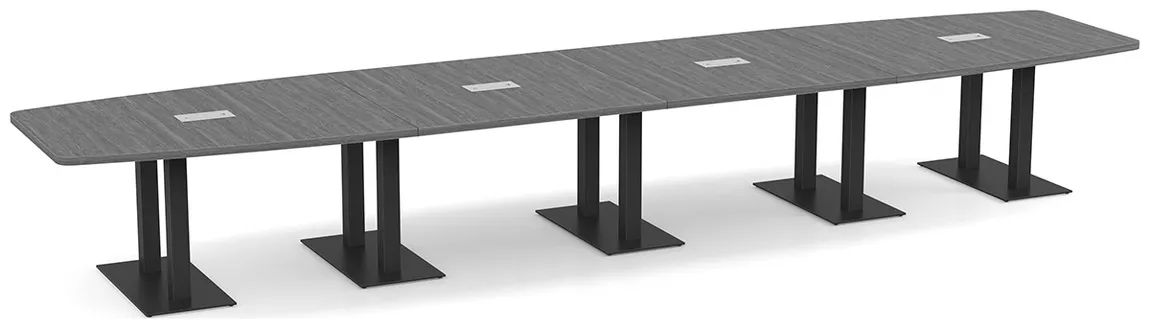 small modern boat shaped conference table 14