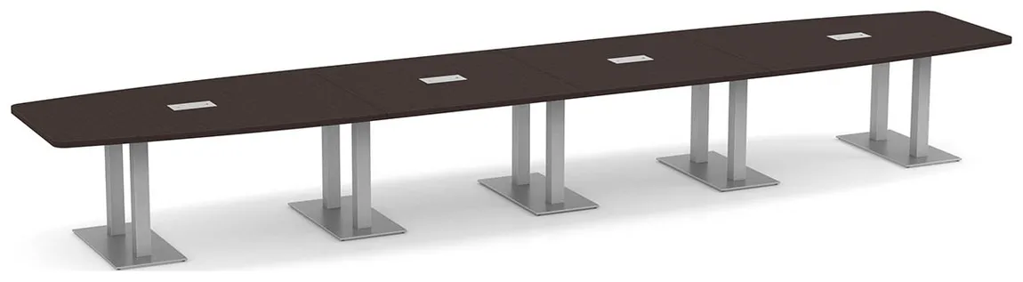 small modern boat shaped conference table 11