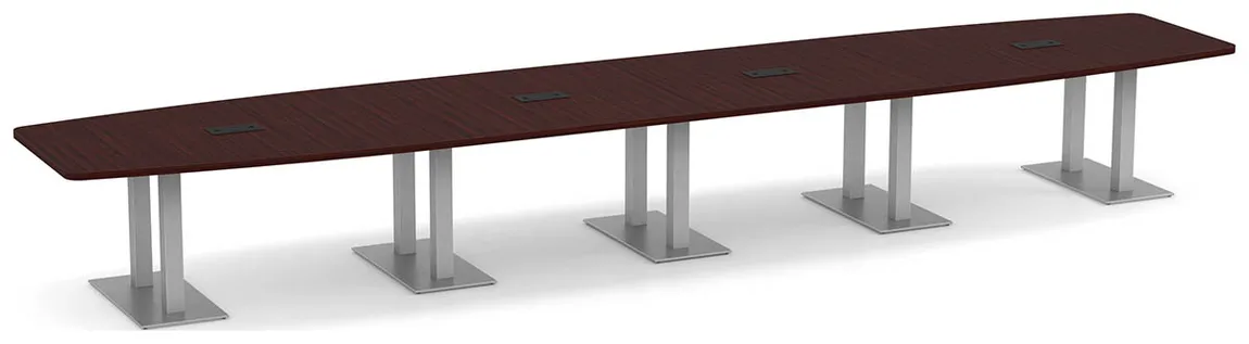 small modern boat shaped conference table 12