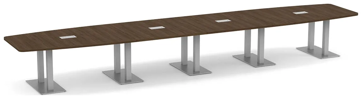 small modern boat shaped conference table 13
