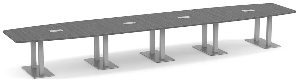 small modern boat shaped conference table 14