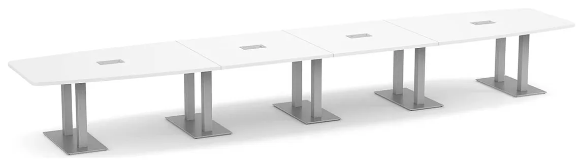 small modern boat shaped conference table 16