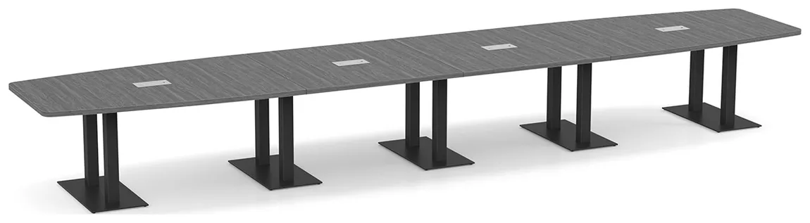 small modern boat shaped conference table 14