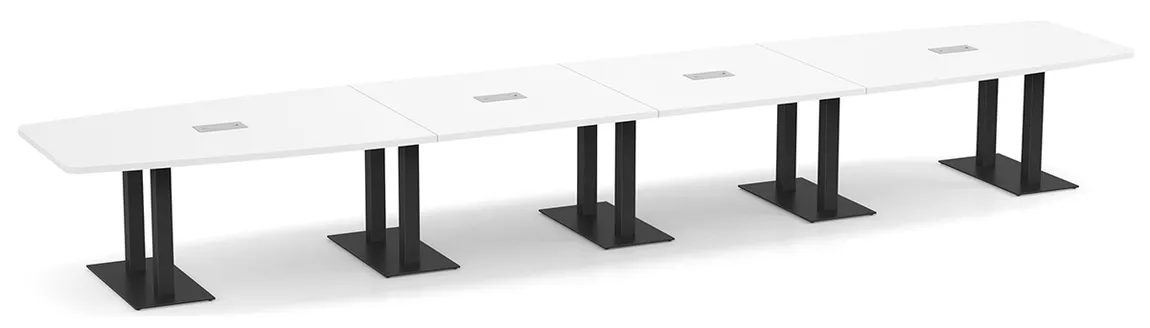 small modern boat shaped conference table 16