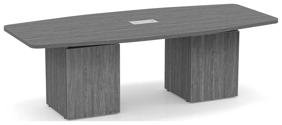 Boat Shaped Conference Table with Cube Base