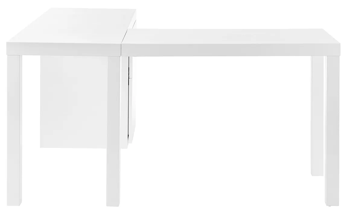 Modern Glossy L-Shaped Desk