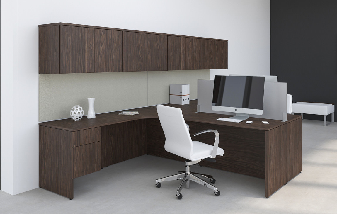 Two Person Desk With Storage