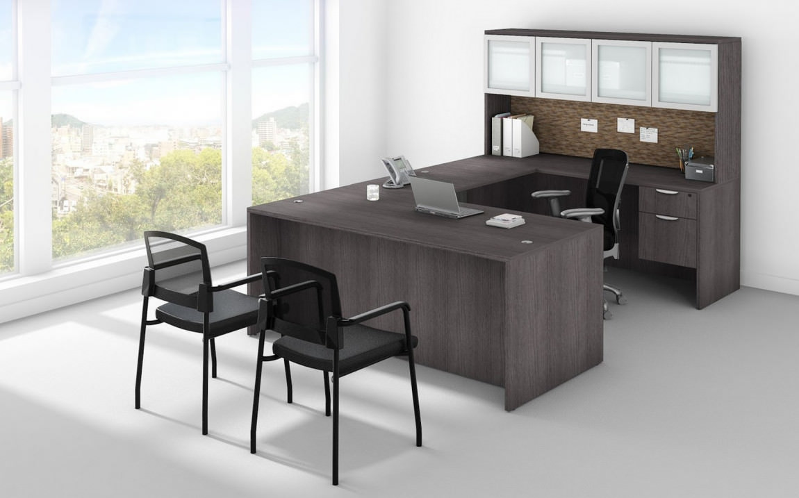 U Shaped Executive Desk With Hutch