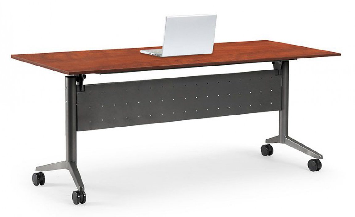 Flip Top Nesting Training Table With Modesty Panel