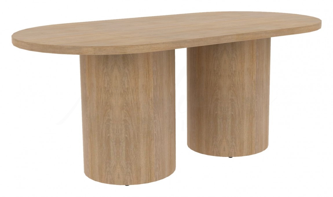 Racetrack Conference Table With Drum Base