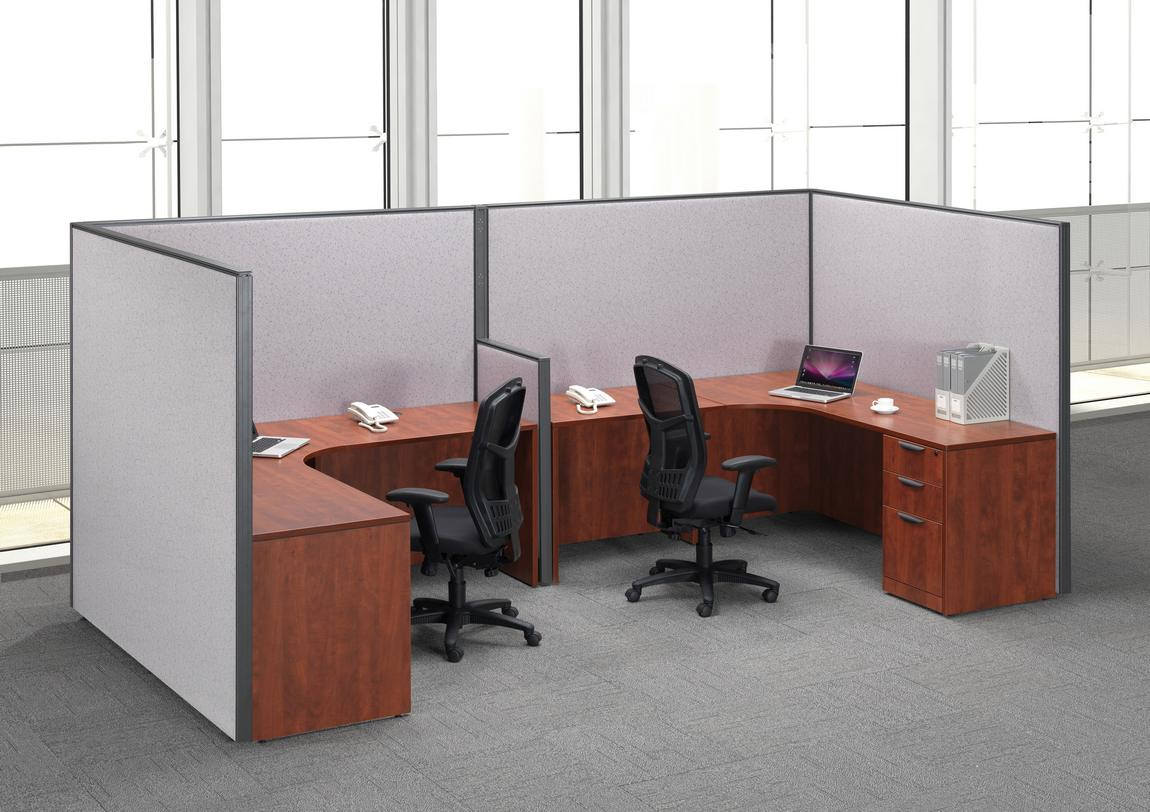 2 Person Cubicle Desk With Drawers