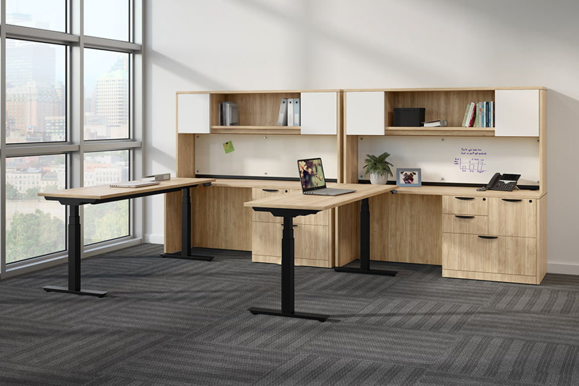 2 Person Height Adjustable Desk