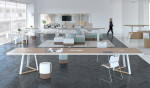 White Conference Table With Powe…
