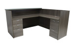 L Shaped Reception Desk With Dra…
