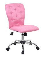 Pink Tufted Office Chair