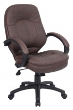 Brown Leather Office Chair With …