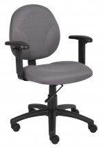 Gray Upholstered Office Chair