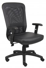 Black Leather Office Chair With …