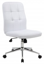 White Upholstered Office Chair