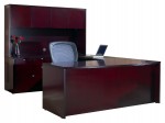 Bow Front Desk With Drawers