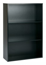 3 Shelf Black Bookcase