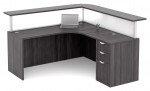 Modern Black Reception Desk