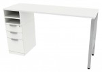 White Standing Desk With Drawers