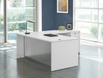 L Shaped White Desk