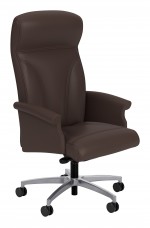Dark Brown Leather Office Chair
