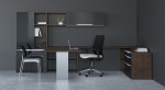 U Shaped Executive Office Desk Set