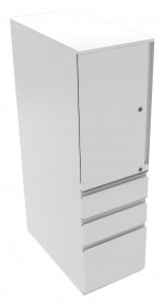 White Metal Storage Cabinet