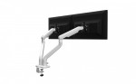 Dual Monitor Arm With Keyboard Tray