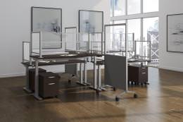 4 Person Height Adjustable Workstation - PL Laminate