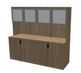 Storage Credenza with Hutch - PL Laminate